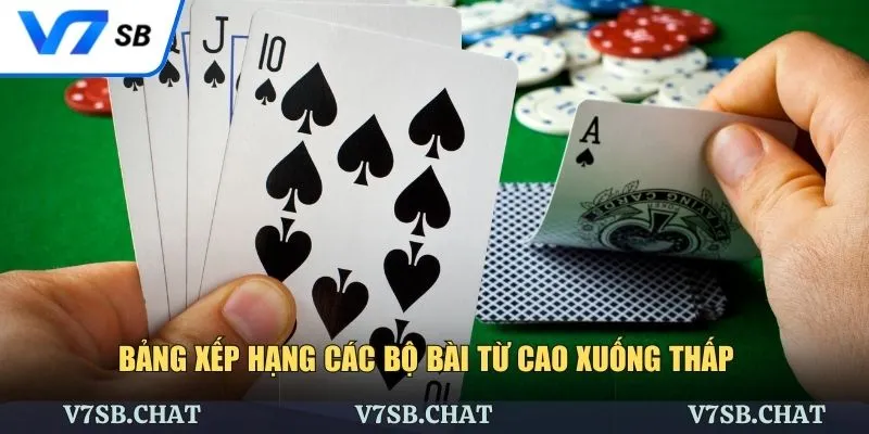 Bảng xếp hạng bộ bài chi tiết