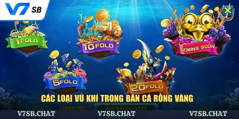 Hệ thống vũ khí phong phú hỗ trợ săn cá
